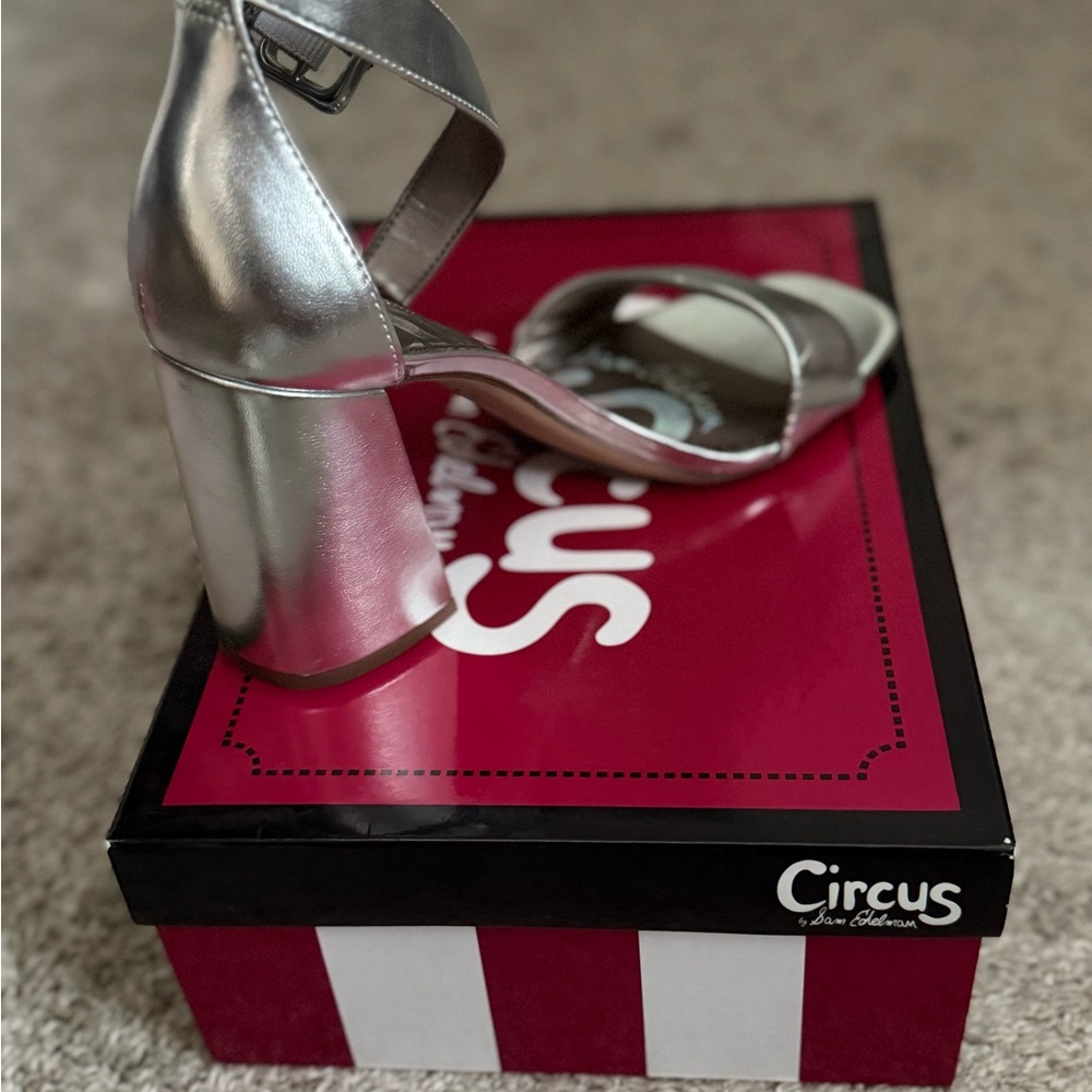 Circus by Sam Edelman Metallic Silver Heels
